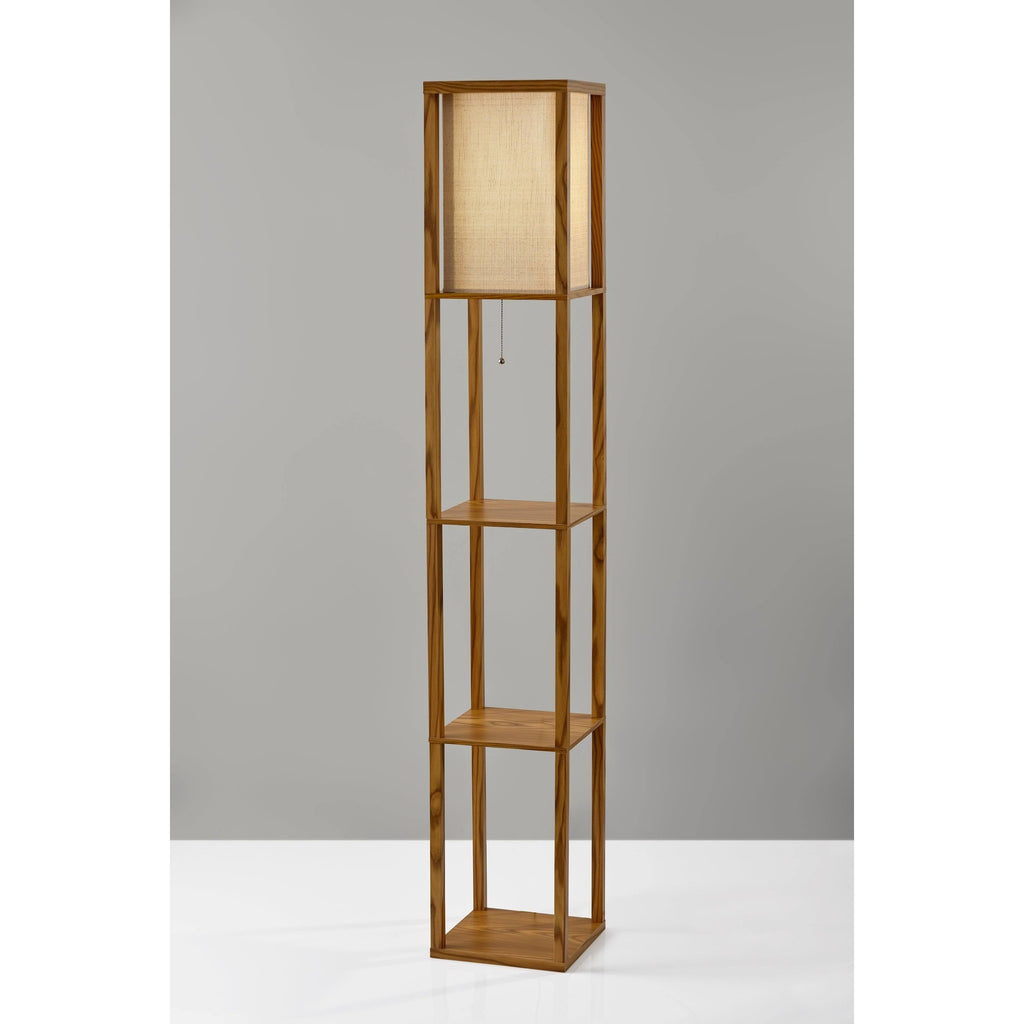 Black Wood Shelf Lamp X1328