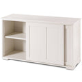 White Kitchen Storage Cabinet with Sliding Door N2654