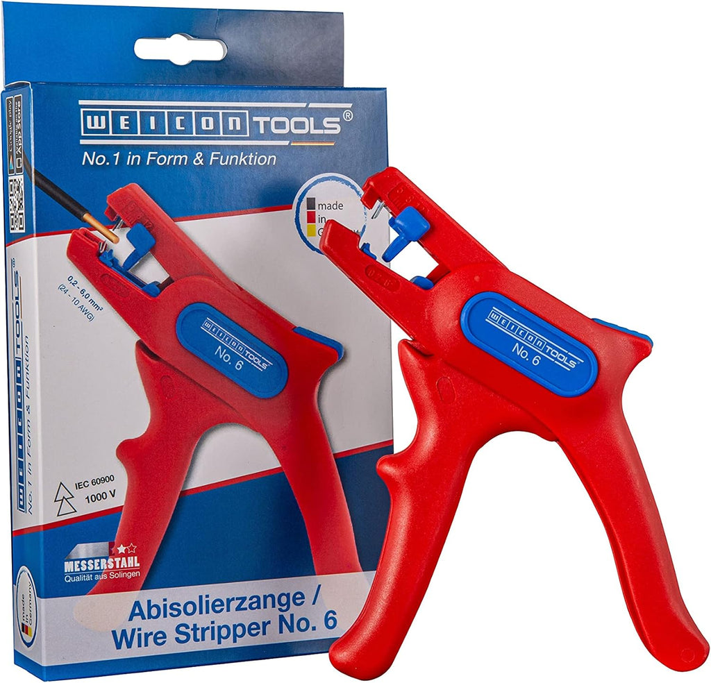 Automatic Wire Stripper for round cables 24-10 AWG (0.2-6 mm²) red T7667
