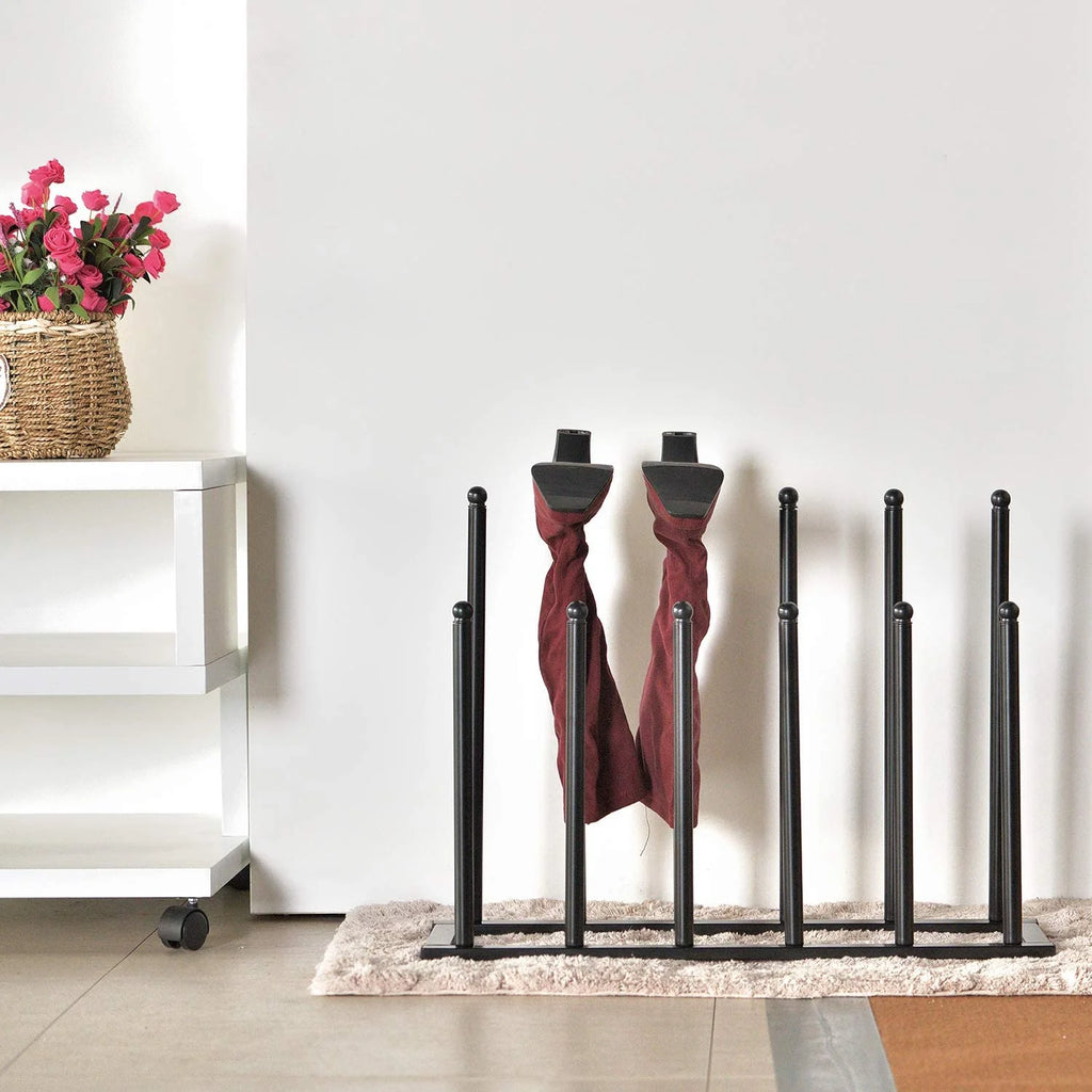 6-Pair Black Metal Boot Shoes Storage Rack G36021