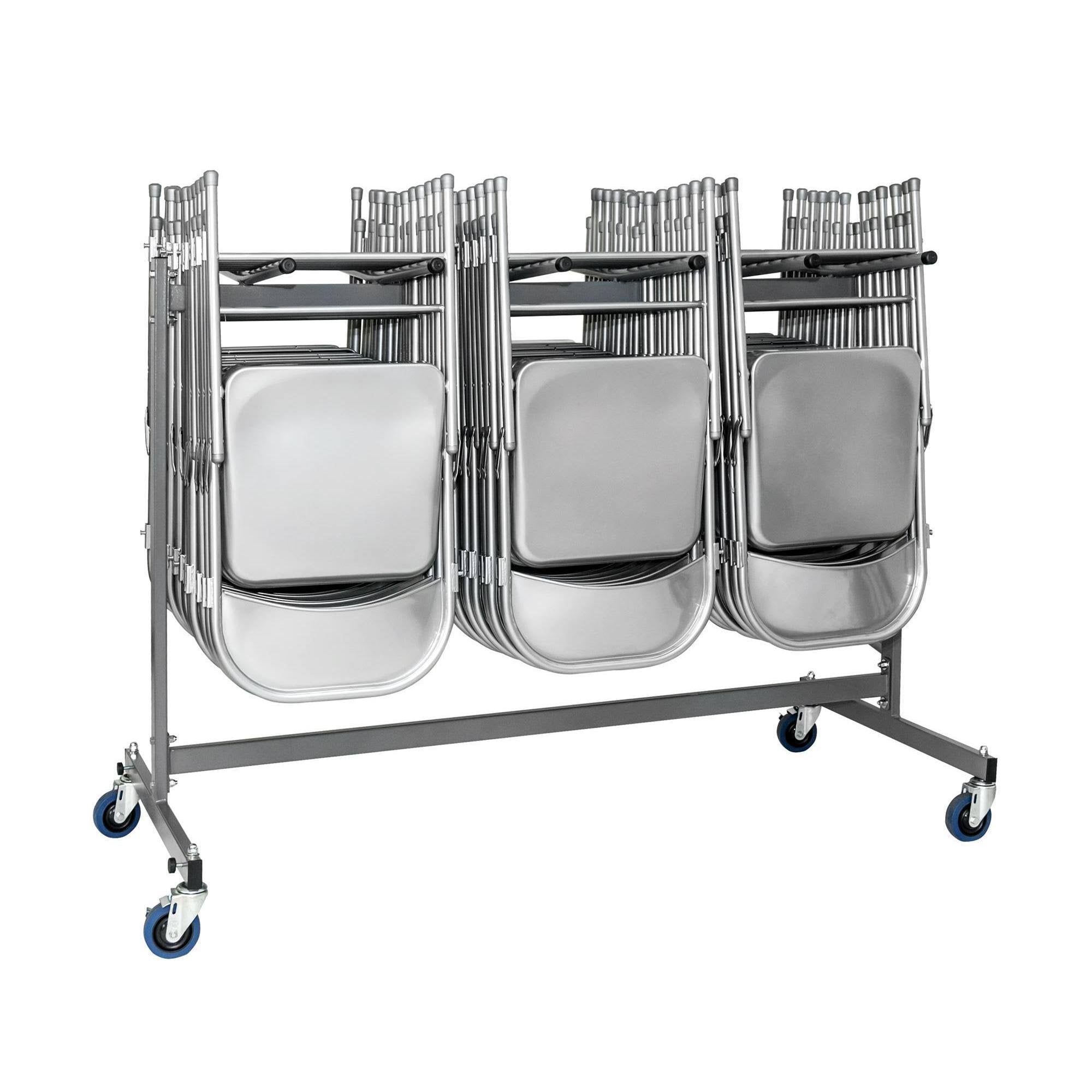 Gray Heavy Duty Folding Chair Trolley Cart N634