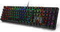 RGB LED Backlit Wired Mechanical Gaming Keyboard, Aluminum Base, 104 Standard Keys P748