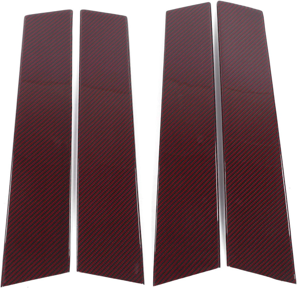 Carbon Fiber B Pillar Post Trim Cover Window Column Stickers Decoration Sticker D280