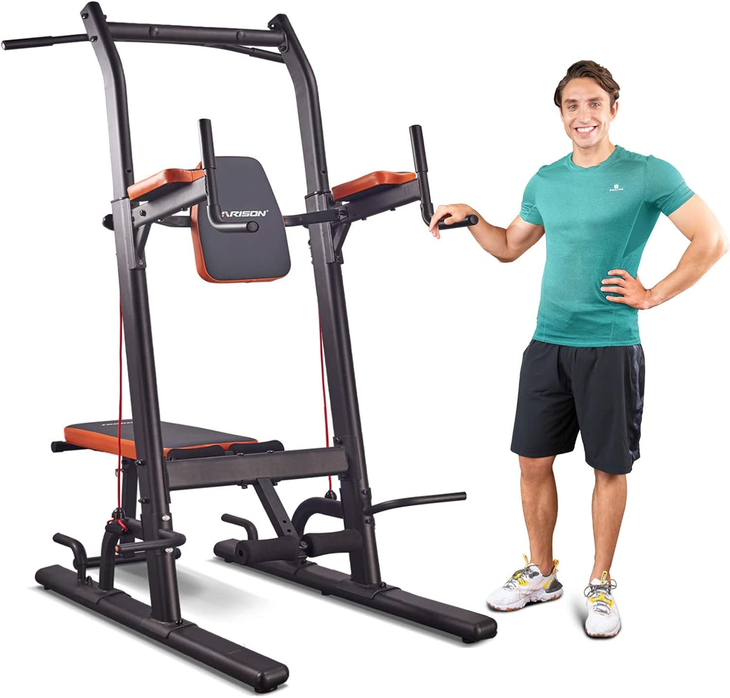 Power Tower with Bench Pull up Bar dip station O779