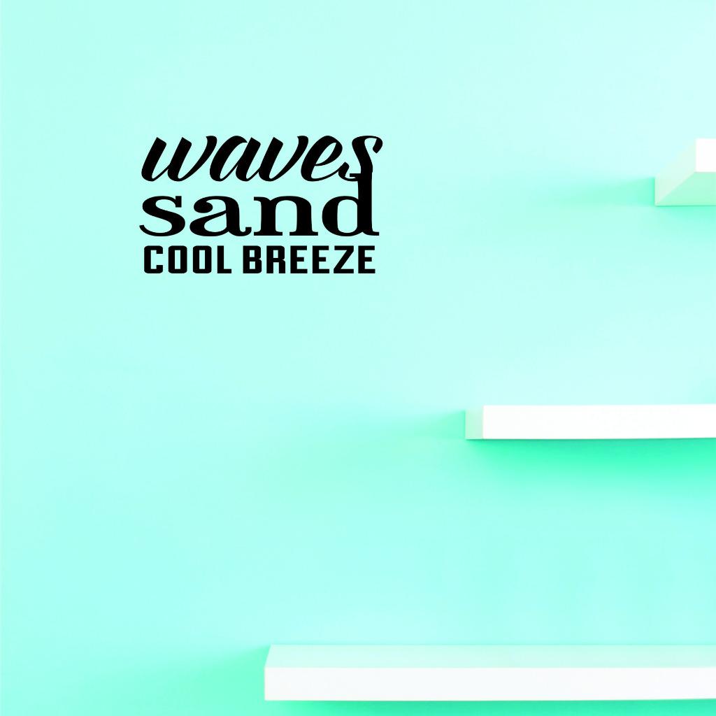 12 Inch x 22 Inch Beach Wall Decal Sticker B5366