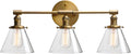 Black Wall Sconce Light Fixture with Clear Glass Canopy N978