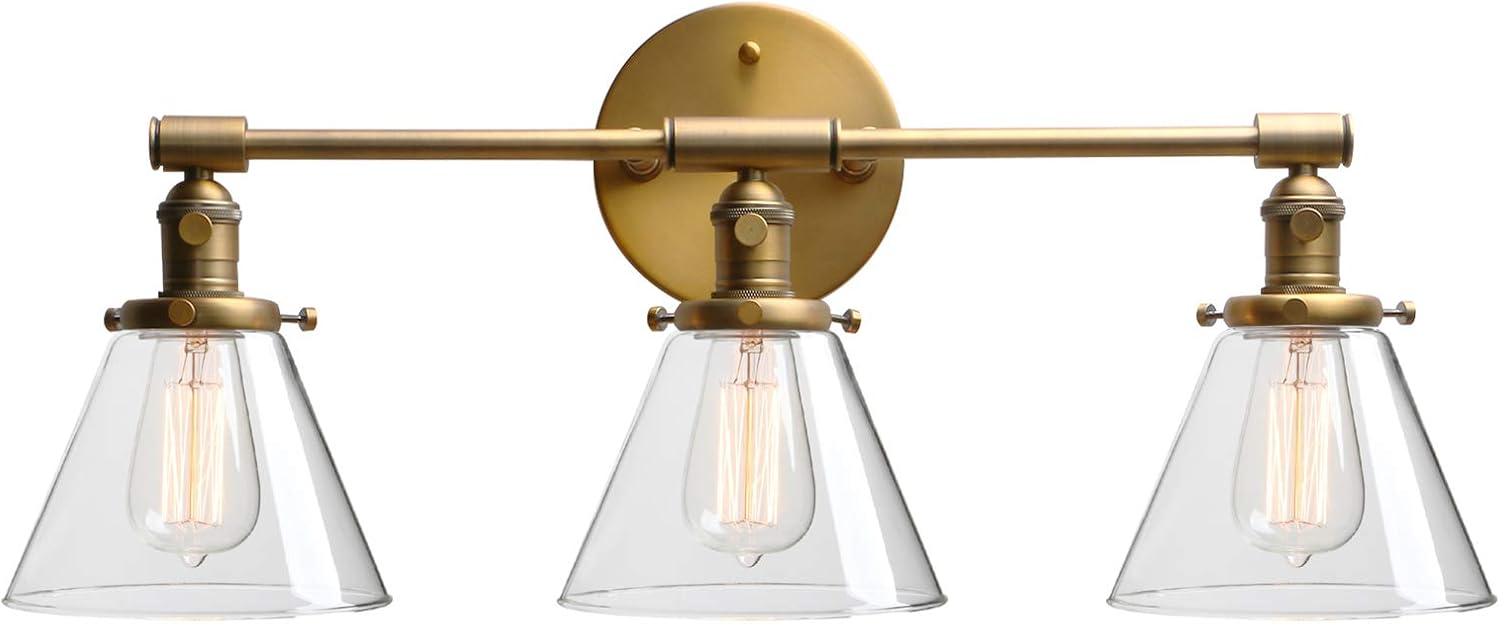 Black Wall Sconce Light Fixture with Clear Glass Canopy N978