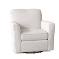 Snow Ivory Fabric Swivel Armchair N41340