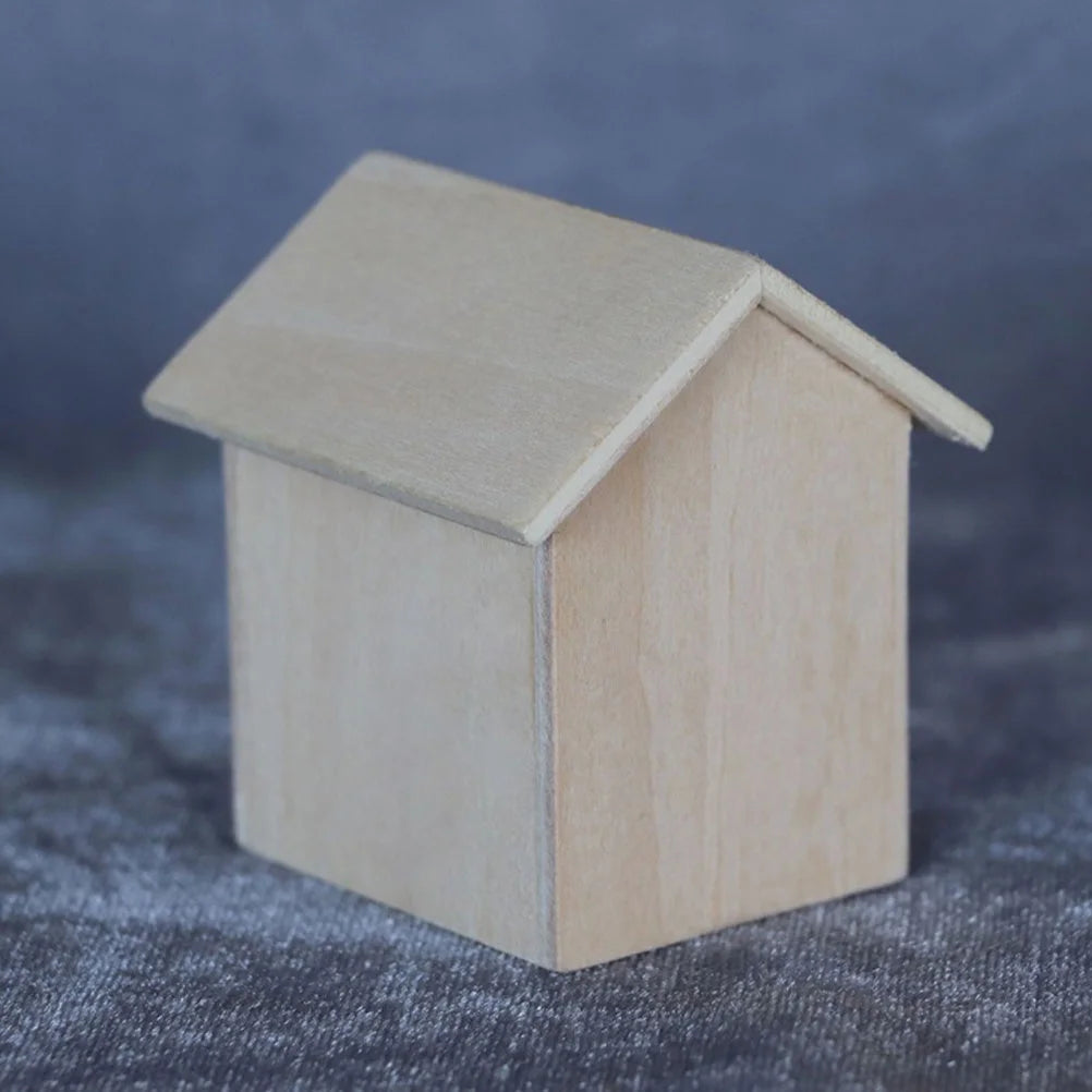 Miniature House Model Wood Ornament U7206