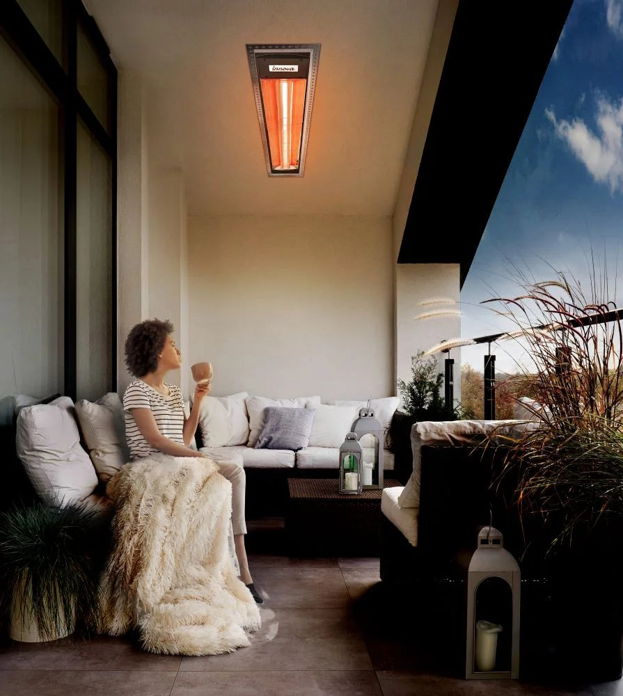 Black Finish Outdoor Wall Mount Electric Heater I209