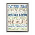 Playroom Rules Typography Framed Wood, 24 x 30 J740151