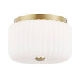 Aged Brass 2-Light Flush Mount Fixture N2542