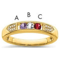 14K Yellow Gold Ring with Real Diamond F442688
