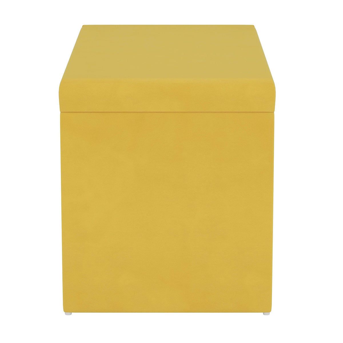 Canary Yellow Velvet Storage Bench A5615