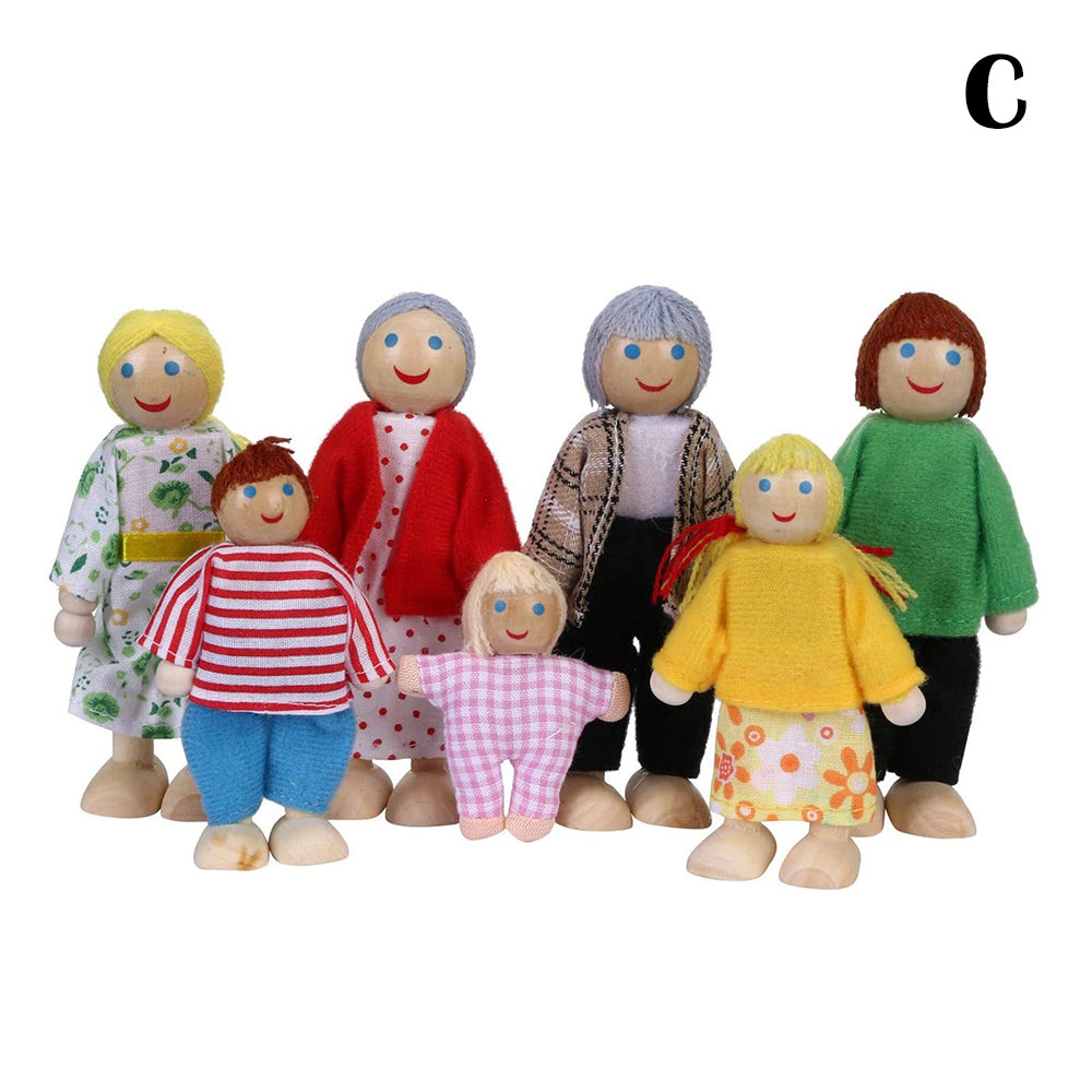 7pcs Wooden Doll Family Educational Toys G82048