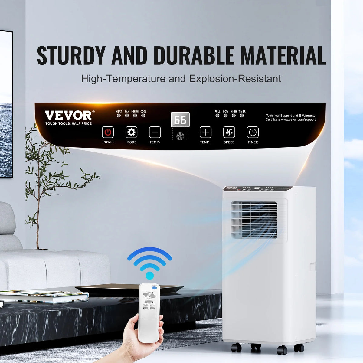 8,000 BTU Portable Air Conditioner Dehumidifier Fan Q402