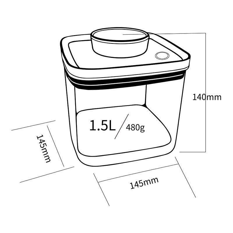 Clear Vacuum Storage Canister 1.5 L U7194
