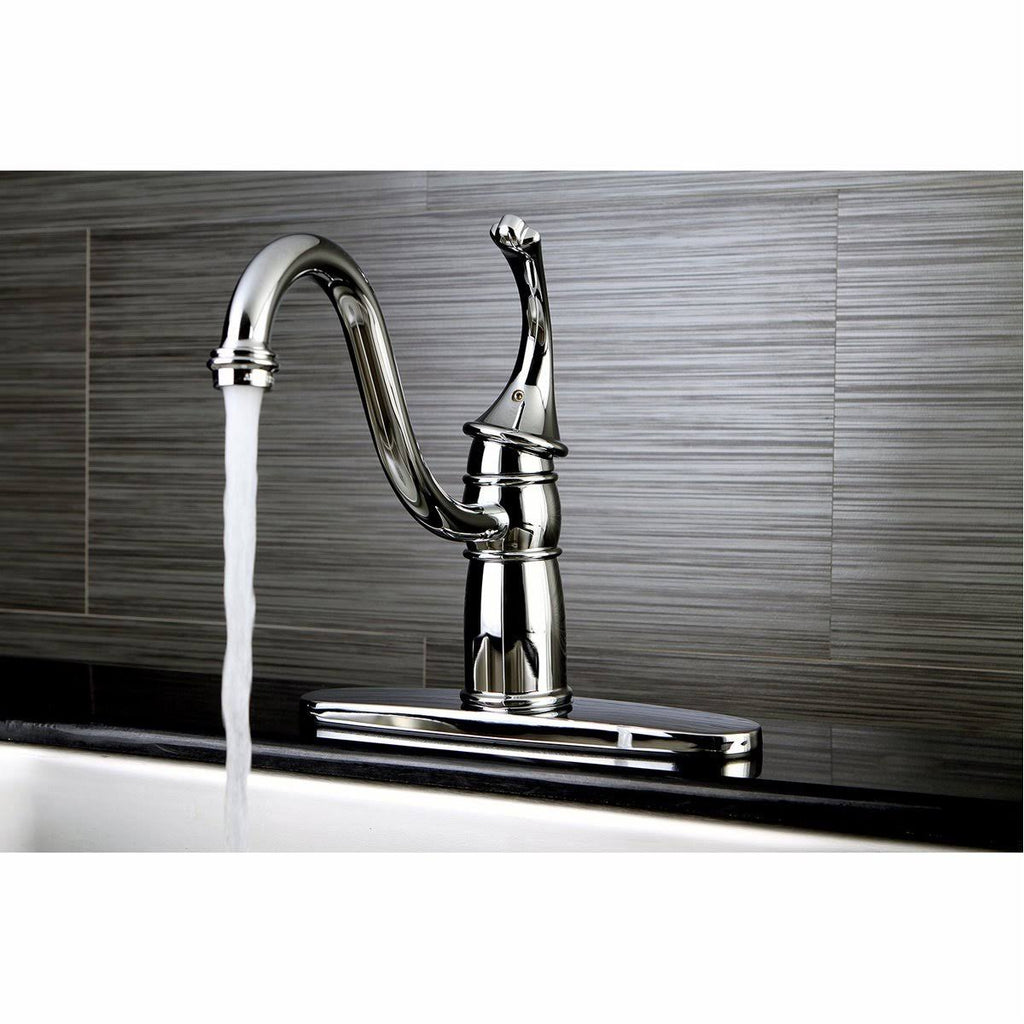 8x22 Centerset Kitchen Faucet, Brushed Nickel F365