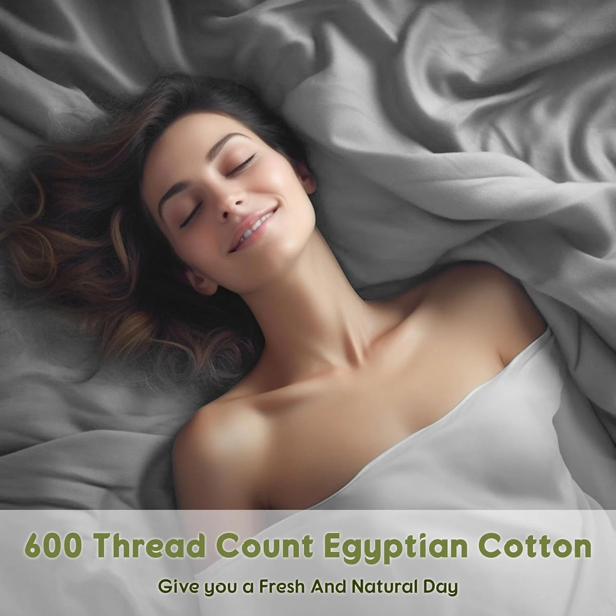 Queen Size 4 PC Cotton Sateen Bed Sheet Set with Deep Pocket O409