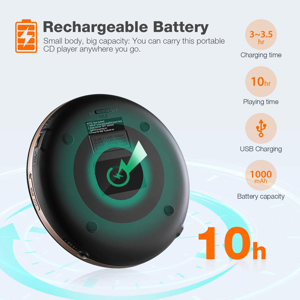 Portable CD Player with Headphones Y99995