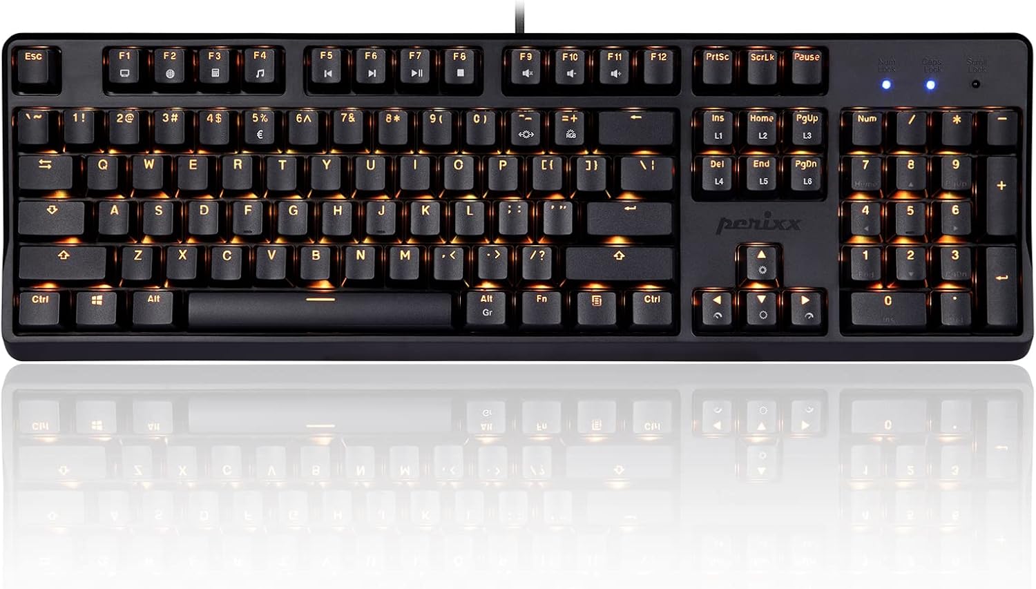 Mechanical Gaming Keyboard with RGB Backlighting and Gateron Blue Switches B8778