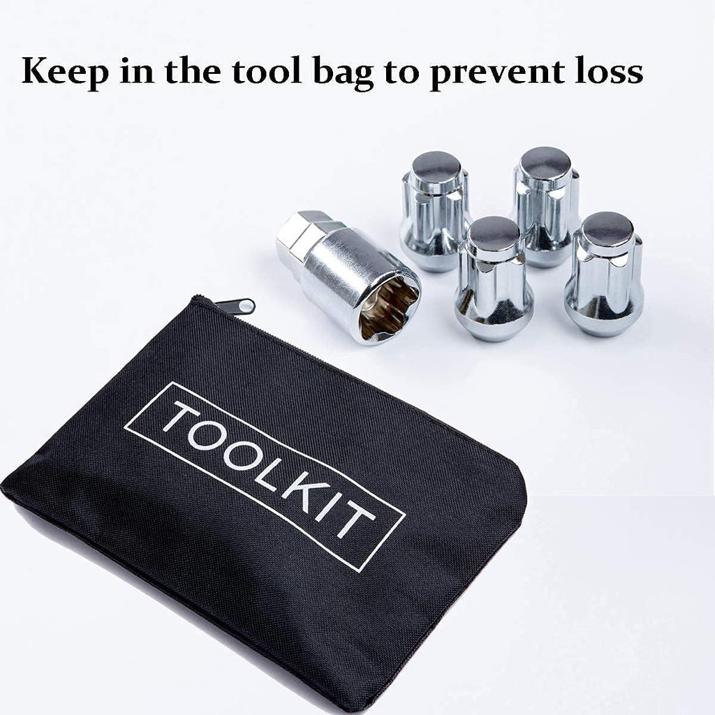 Wheel Locking Nuts Set of 4 with Wheel Lock Key Pouch Pack of 2 T17264