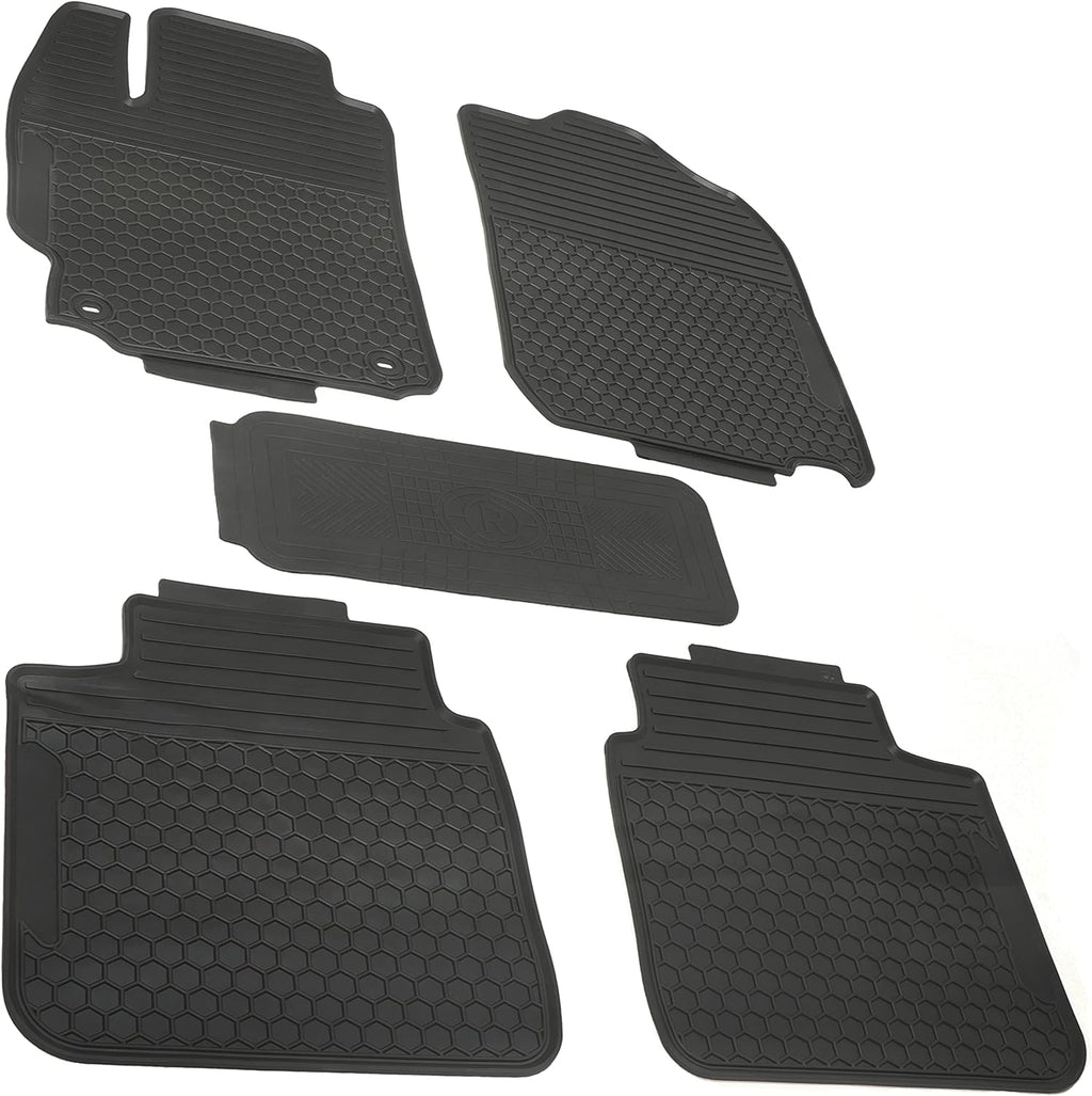 Rubber All Weather Floor Mats Set for Front and Rear Seat F54536