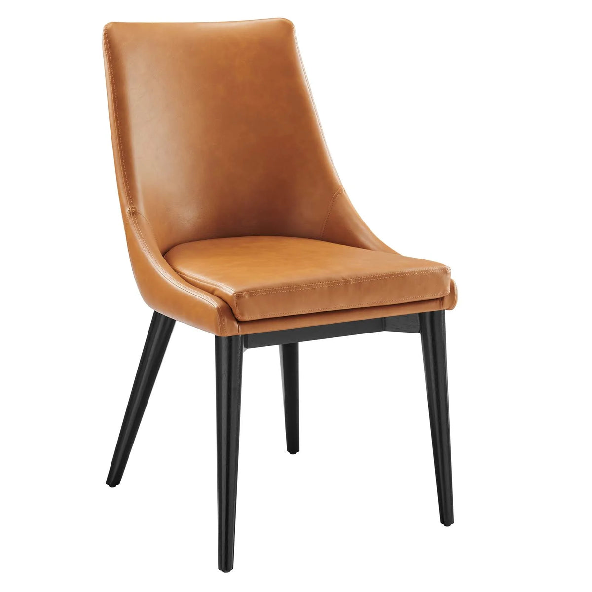 Tan Vegan Leather Dining Chair K22856