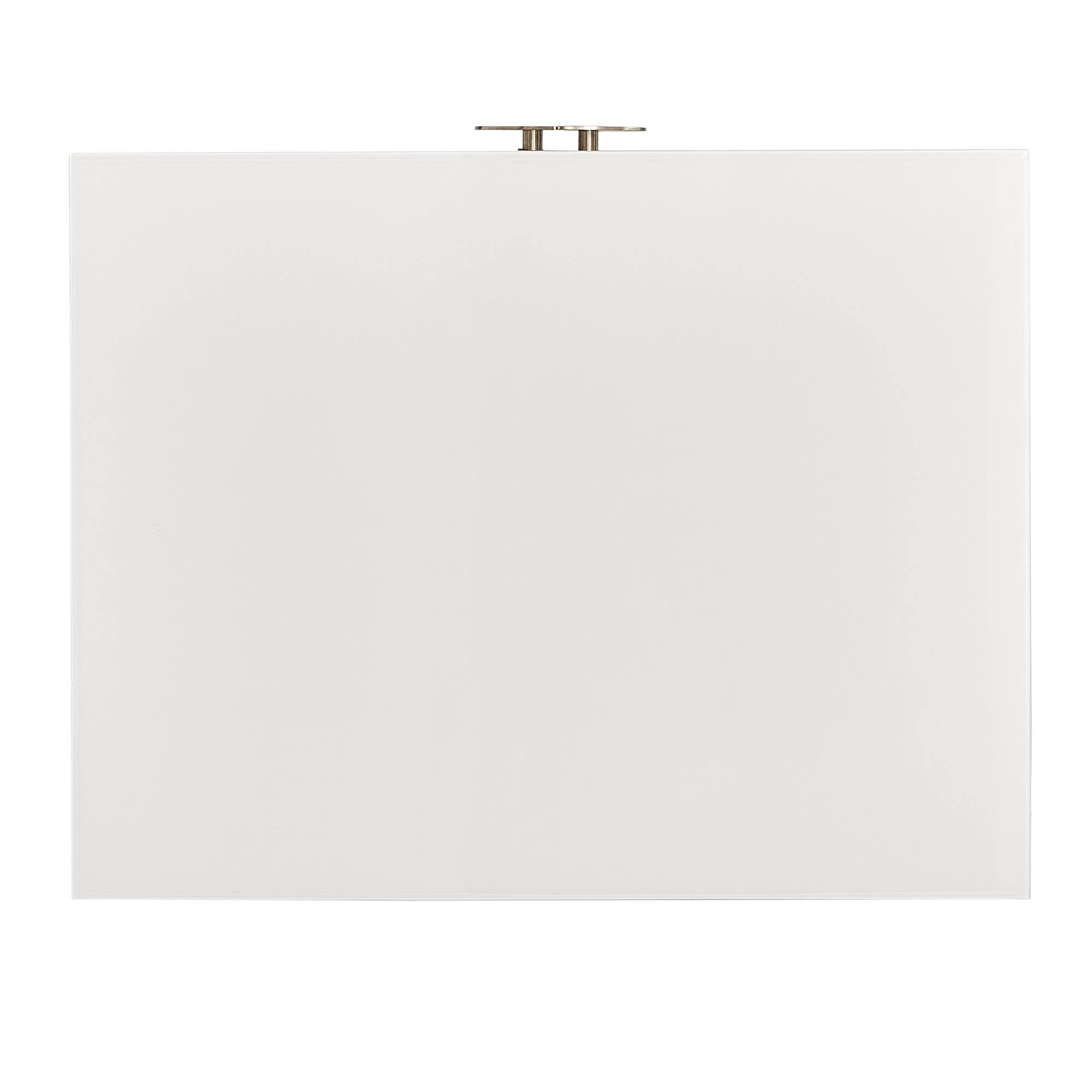 White Glass 2-Door Accent Cabinet H9093