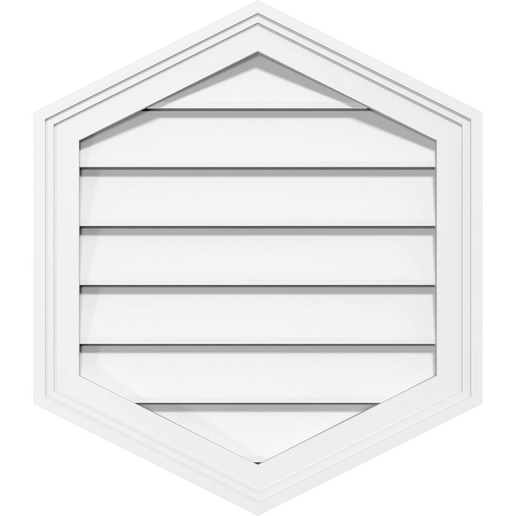 26x22W x 36x22H Vertical Peaked Surface Mount PVC Gable Vent R219