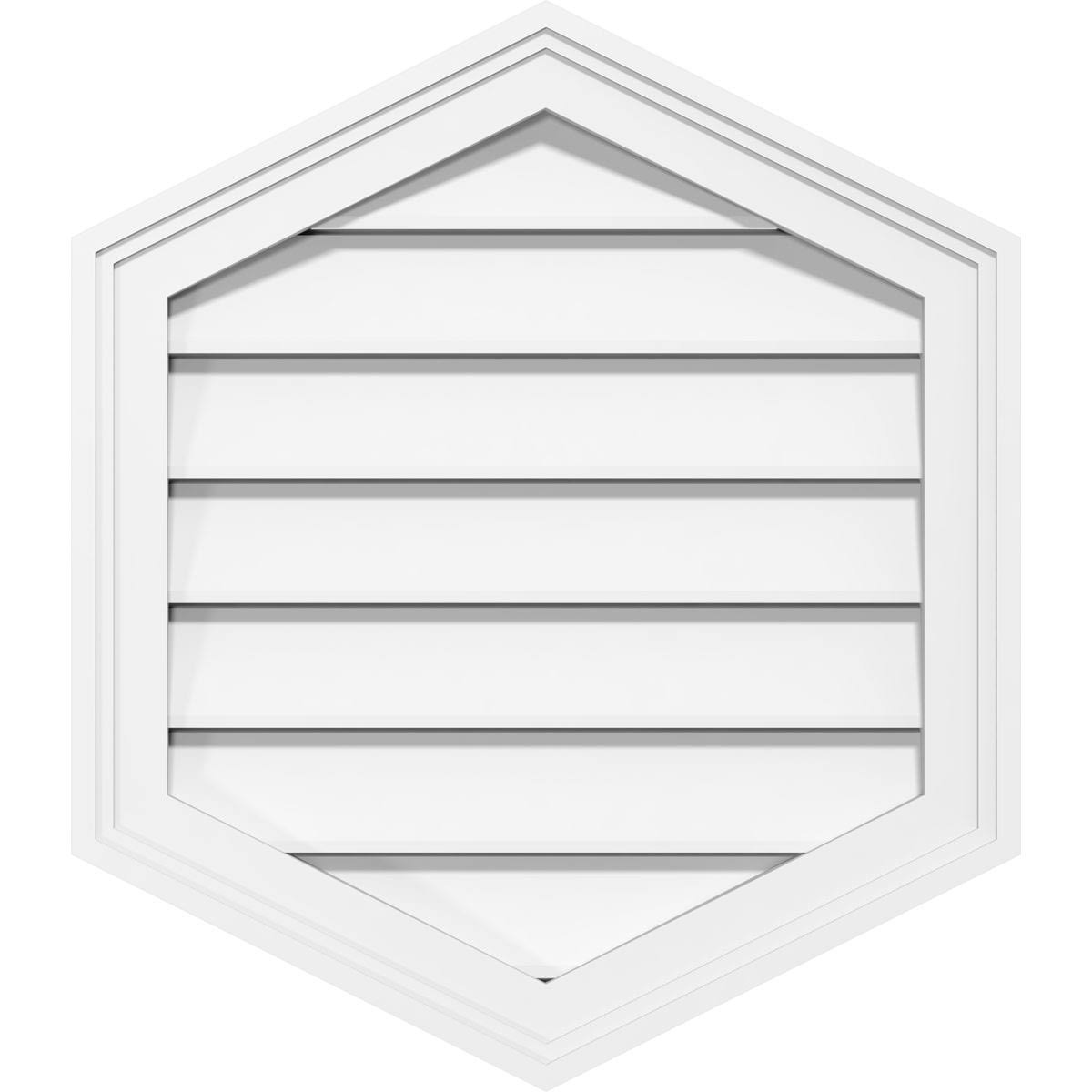 26x22W x 36x22H Vertical Peaked Surface Mount PVC Gable Vent R219