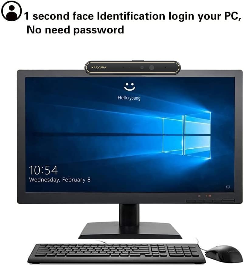 Face Recognition USB IR Camera RGB 1080P Webcam with Dual Microphone Pack of 2 V9254
