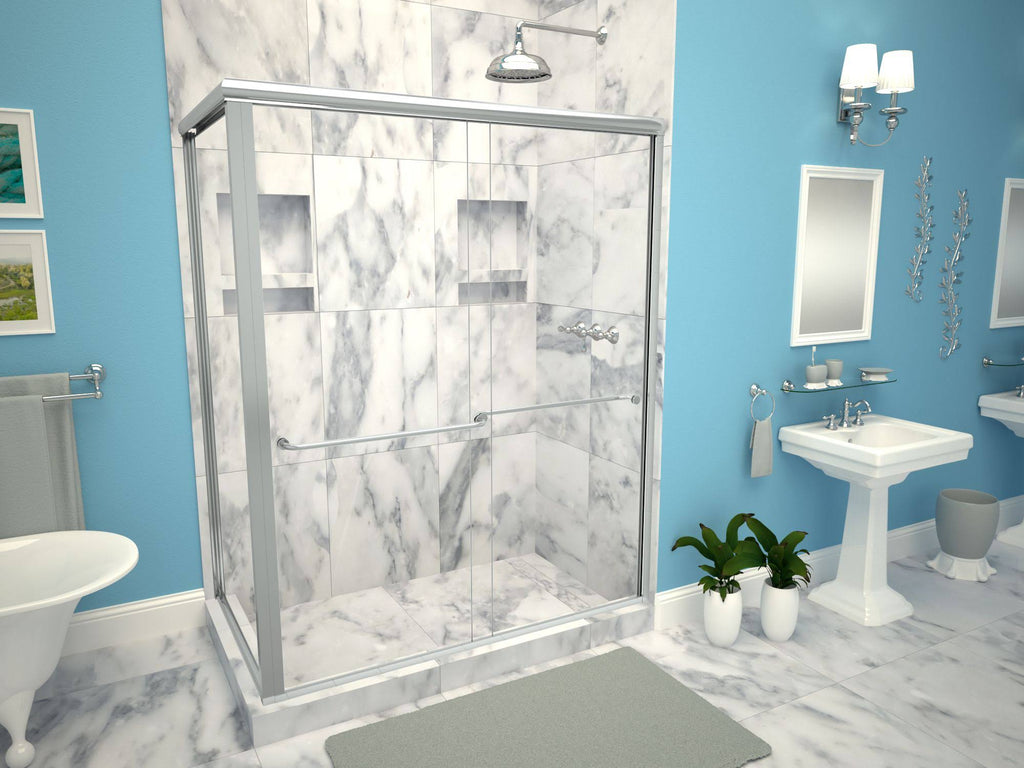 60x22 x 34x22 Double Threshold Shower Base with Drain Top I7800