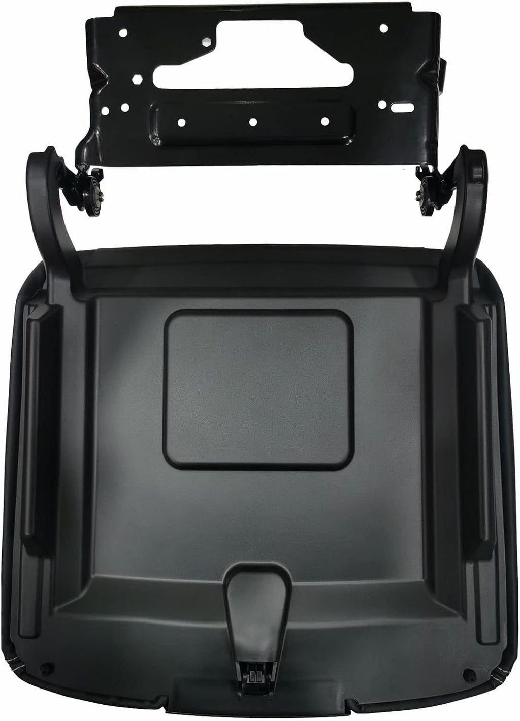 Center Console Armrest Lid with Steel Bracket Black Leather K390