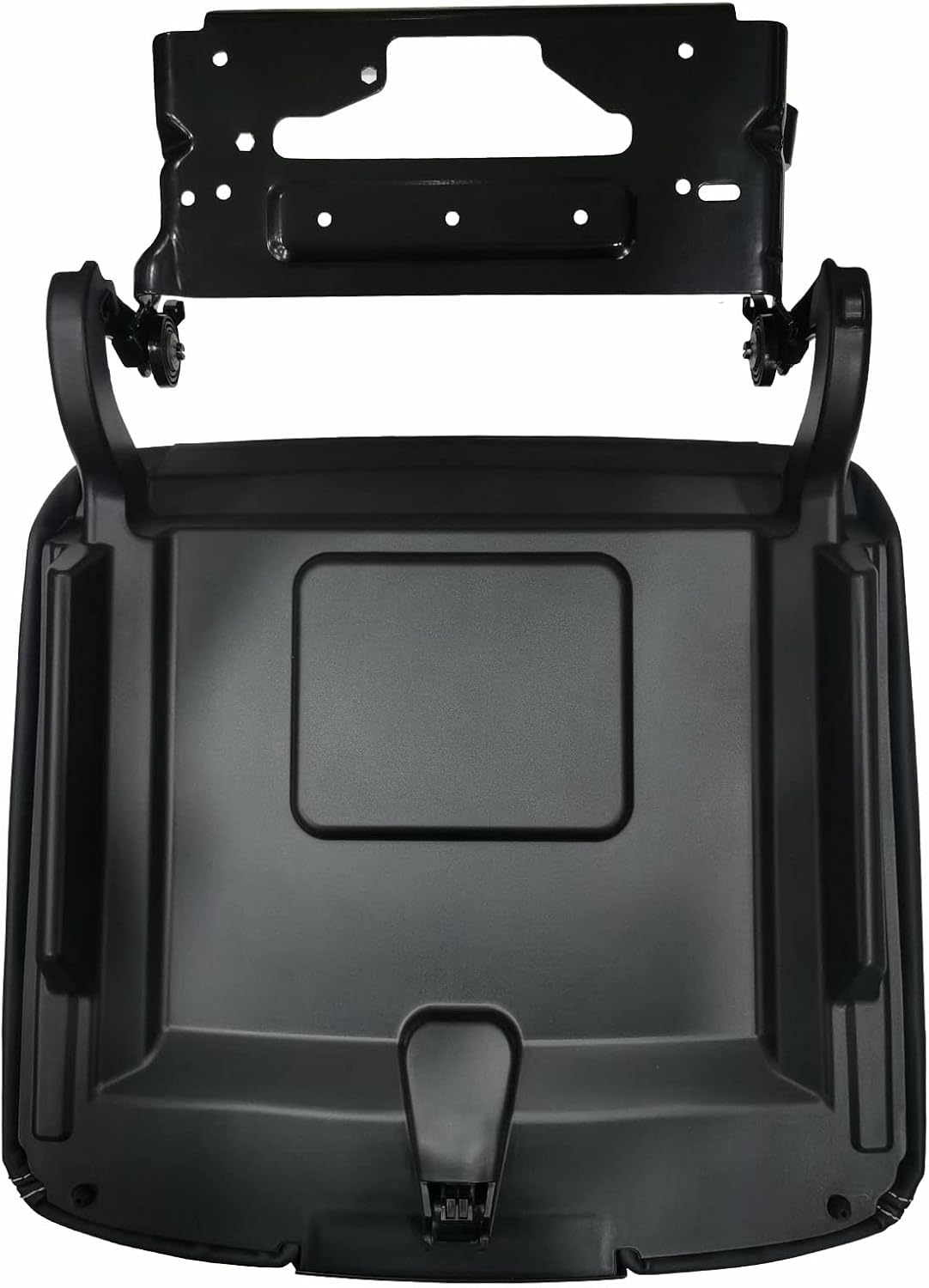 Center Console Armrest Lid with Steel Bracket Black Leather K390