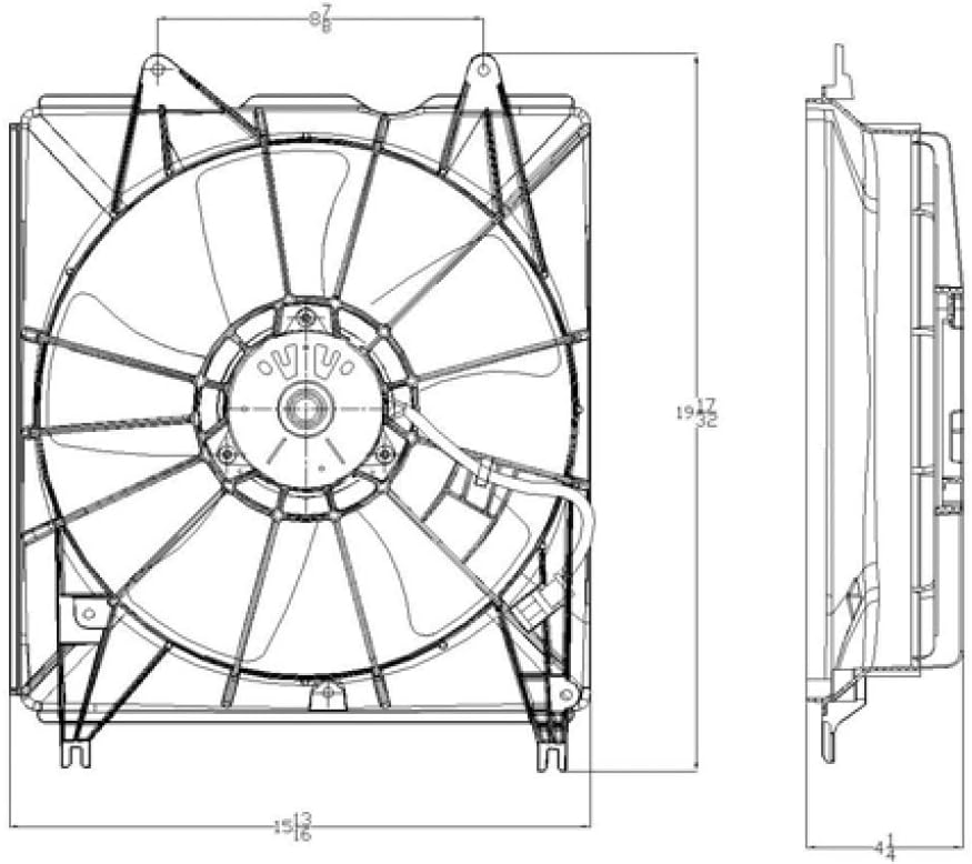 Radiator A/C Cooling Fan Assembly C5812