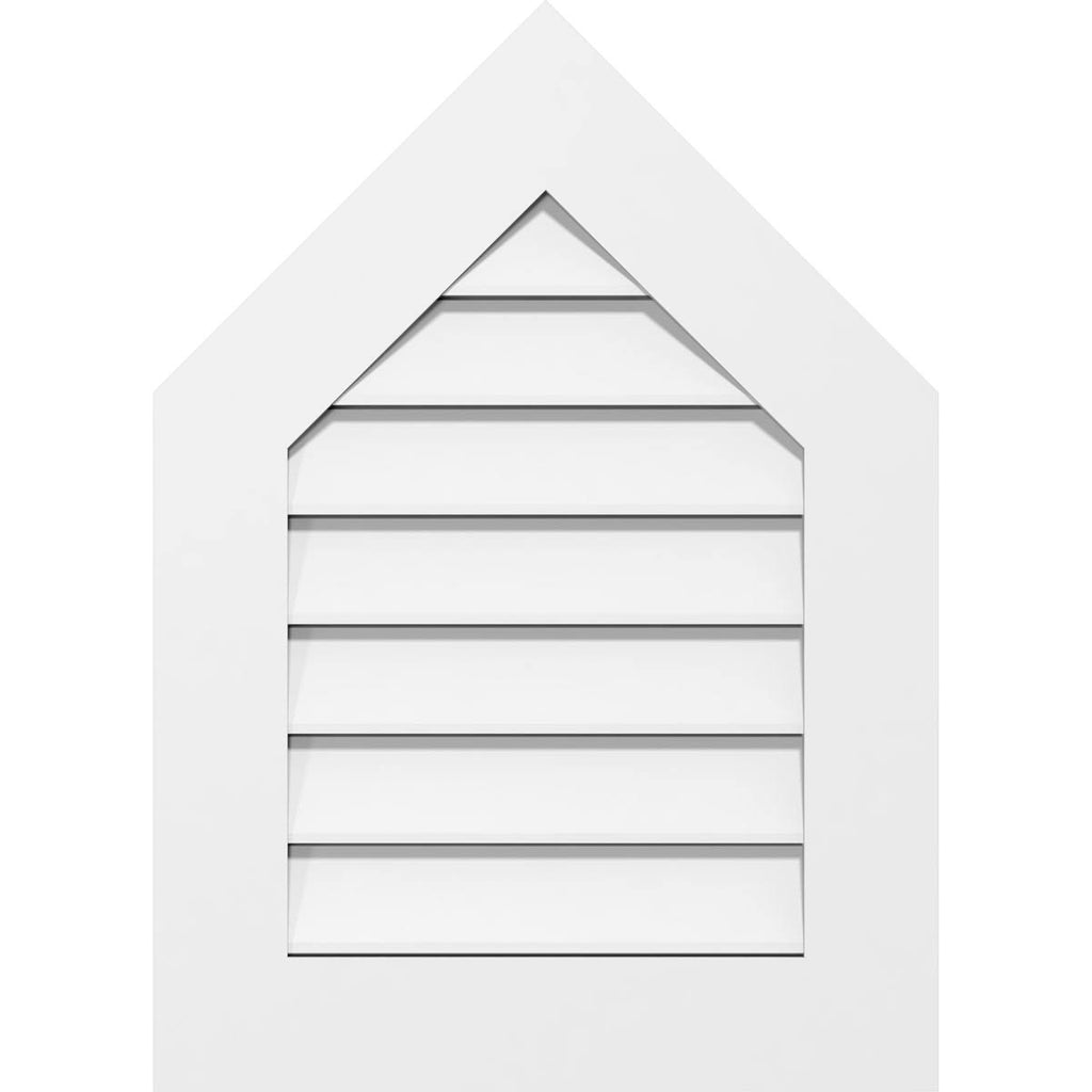 Peaked Top Surface Mount PVC Gable Vent F68704