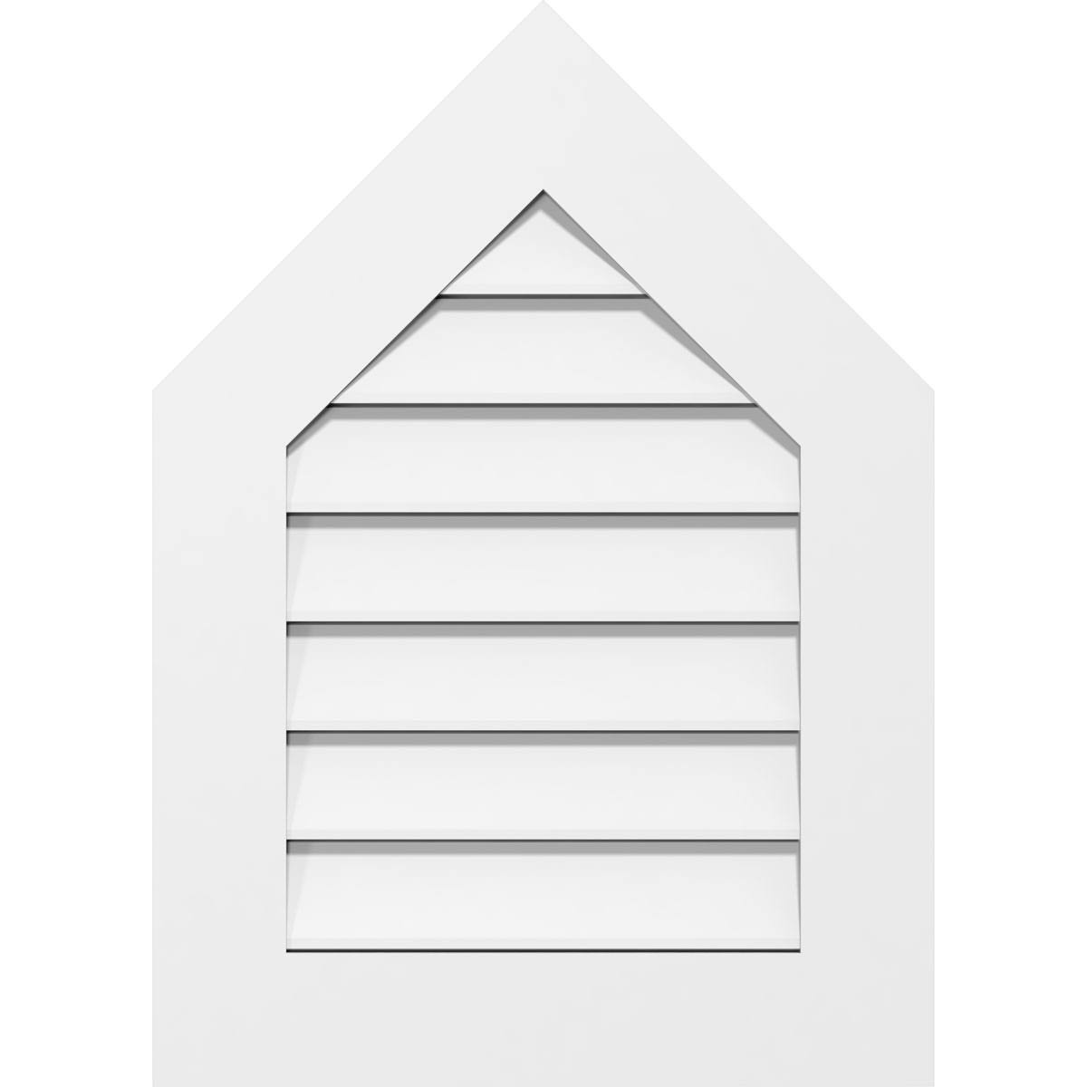 Peaked Top Surface Mount PVC Gable Vent F68704