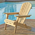 Natural Solid Wood Folding Adirondack Chair H774461