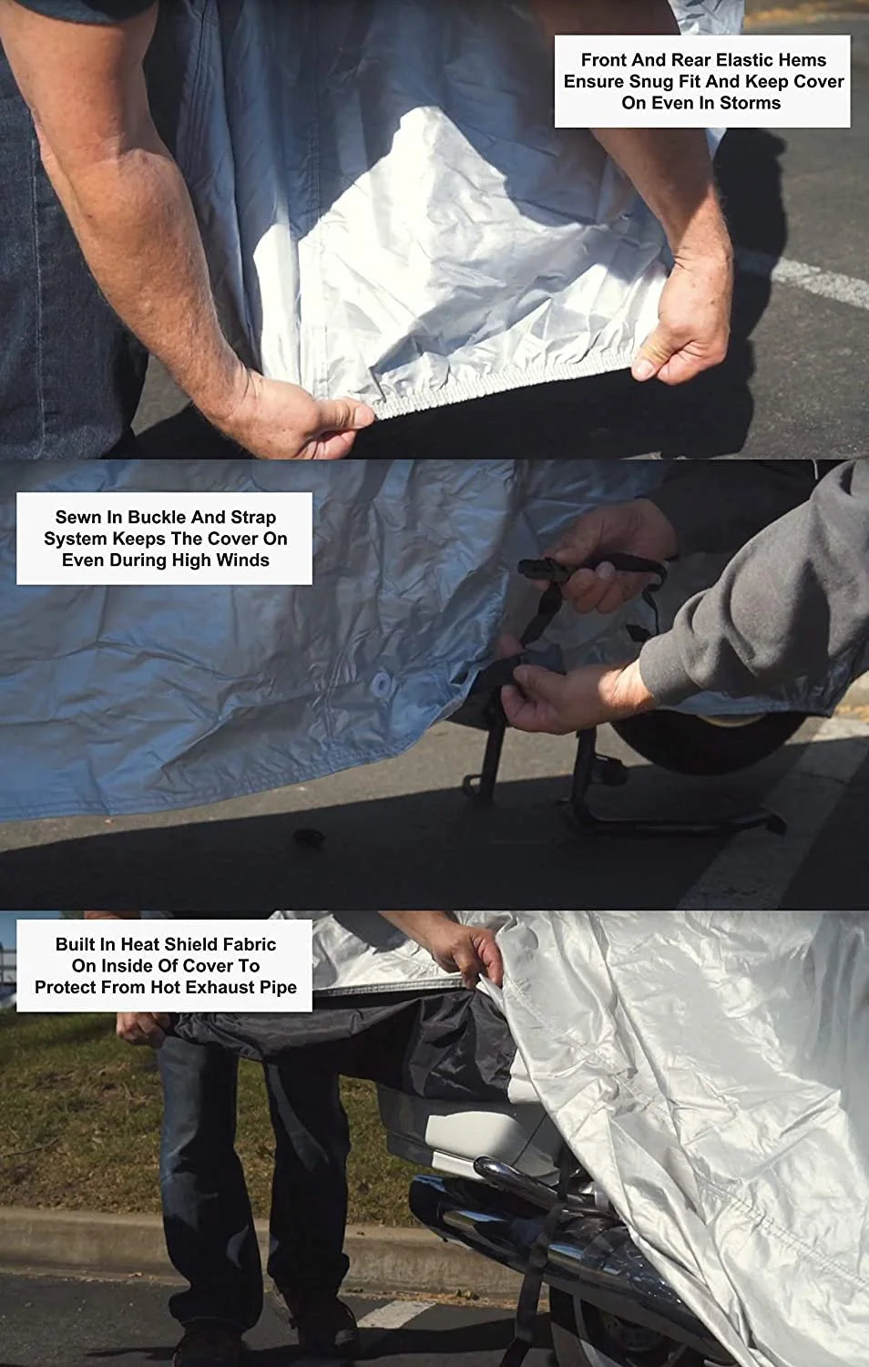 Scooter Cover with Reinforced Securing Straps and Storage Bag X18602