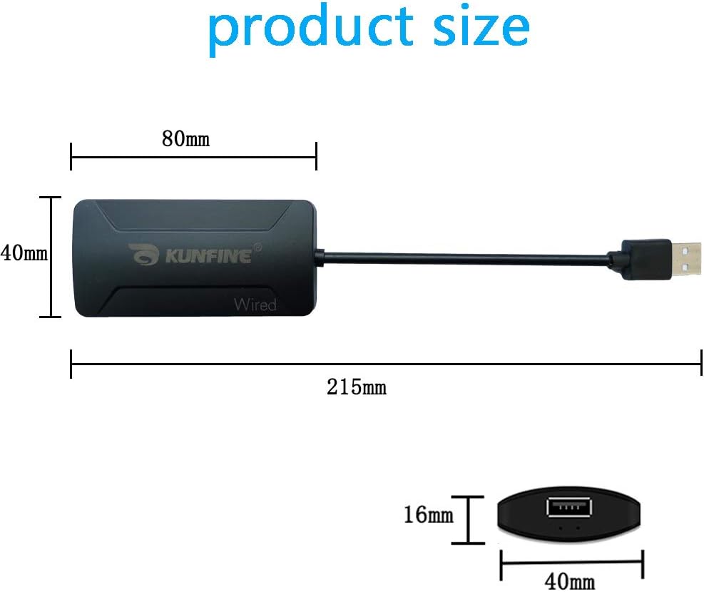 Wired USB CarPlay Android Auto Dongle for Car Android Stereo K826