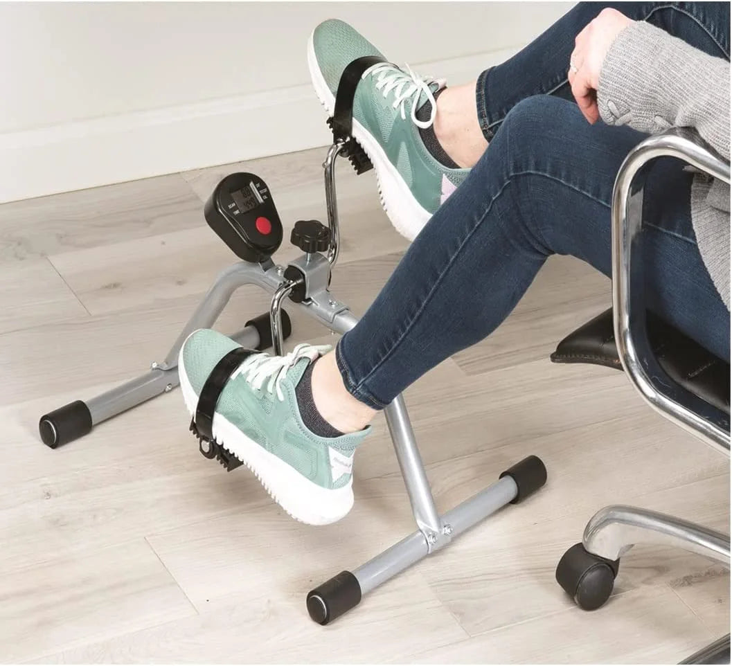 Under Desk Bike Pedal Exerciser with LCD Display Monitor C7695