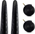 2 Pack Hybrid Bike Tires and Tube 700x38c Schrader 48mm Valve V807