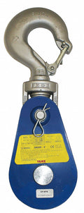 Snatch Block with Swivel Hook for Wire Rope, 1/2 in Max. Cable Size L8143