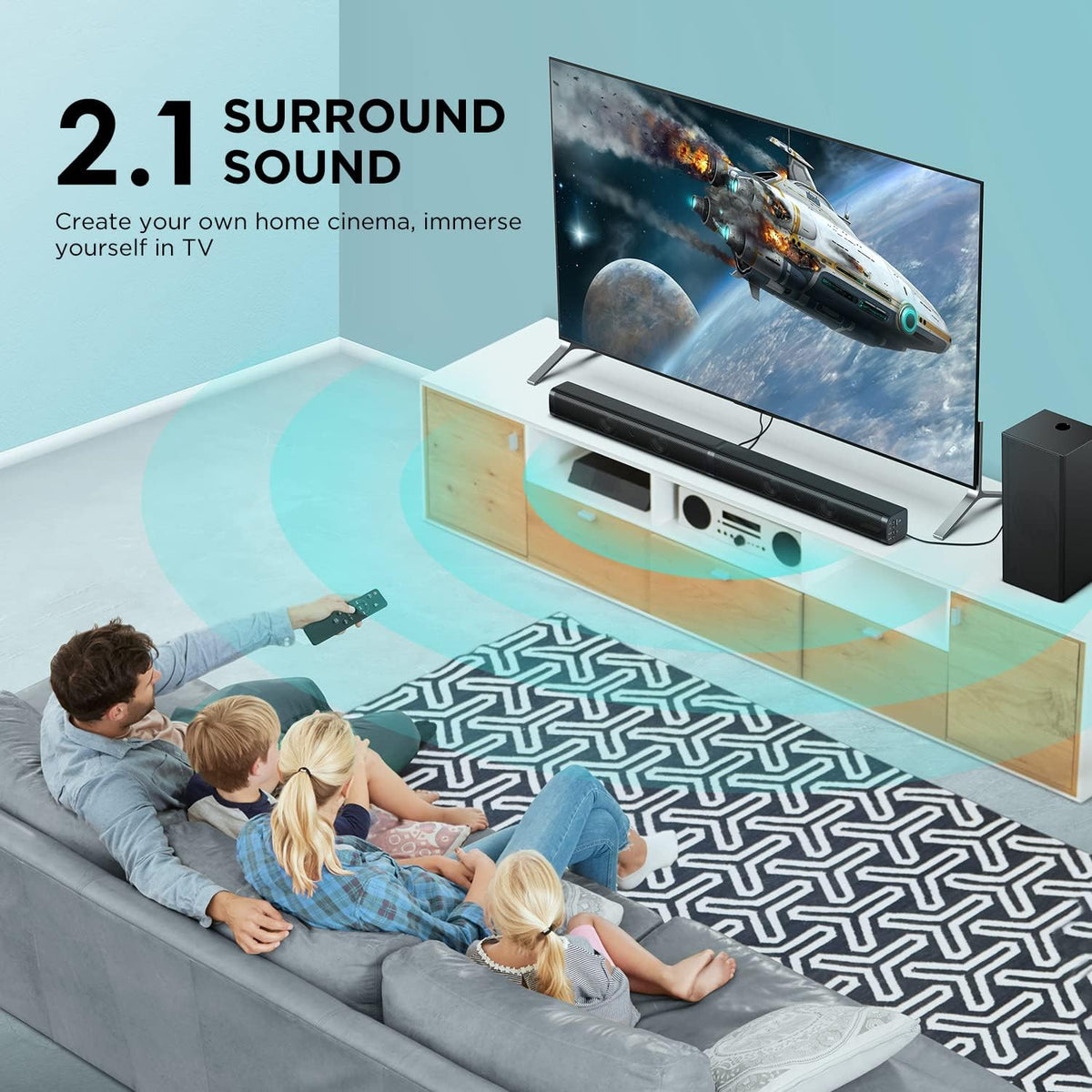 2.1 Slim Sound Bar with Subwoofer Z48071