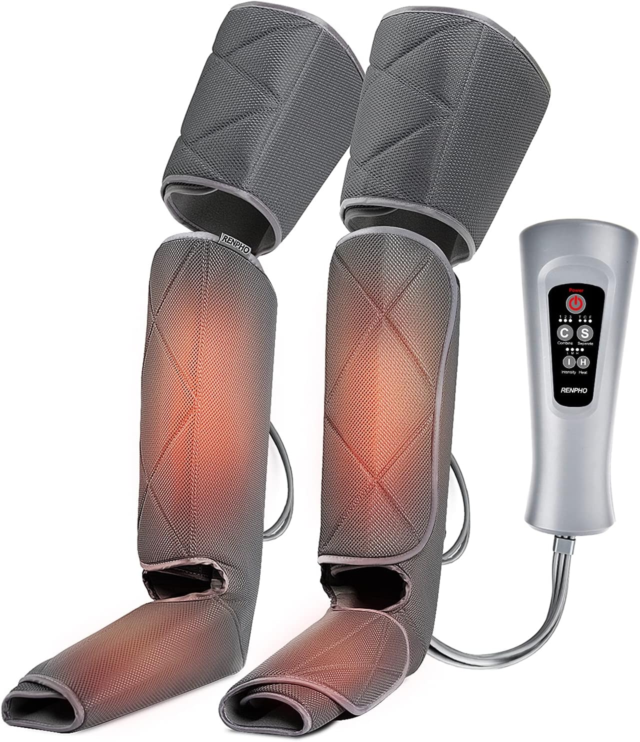 Leg Massager with Heat, Air Compression Calf Thigh Foot Massage K119