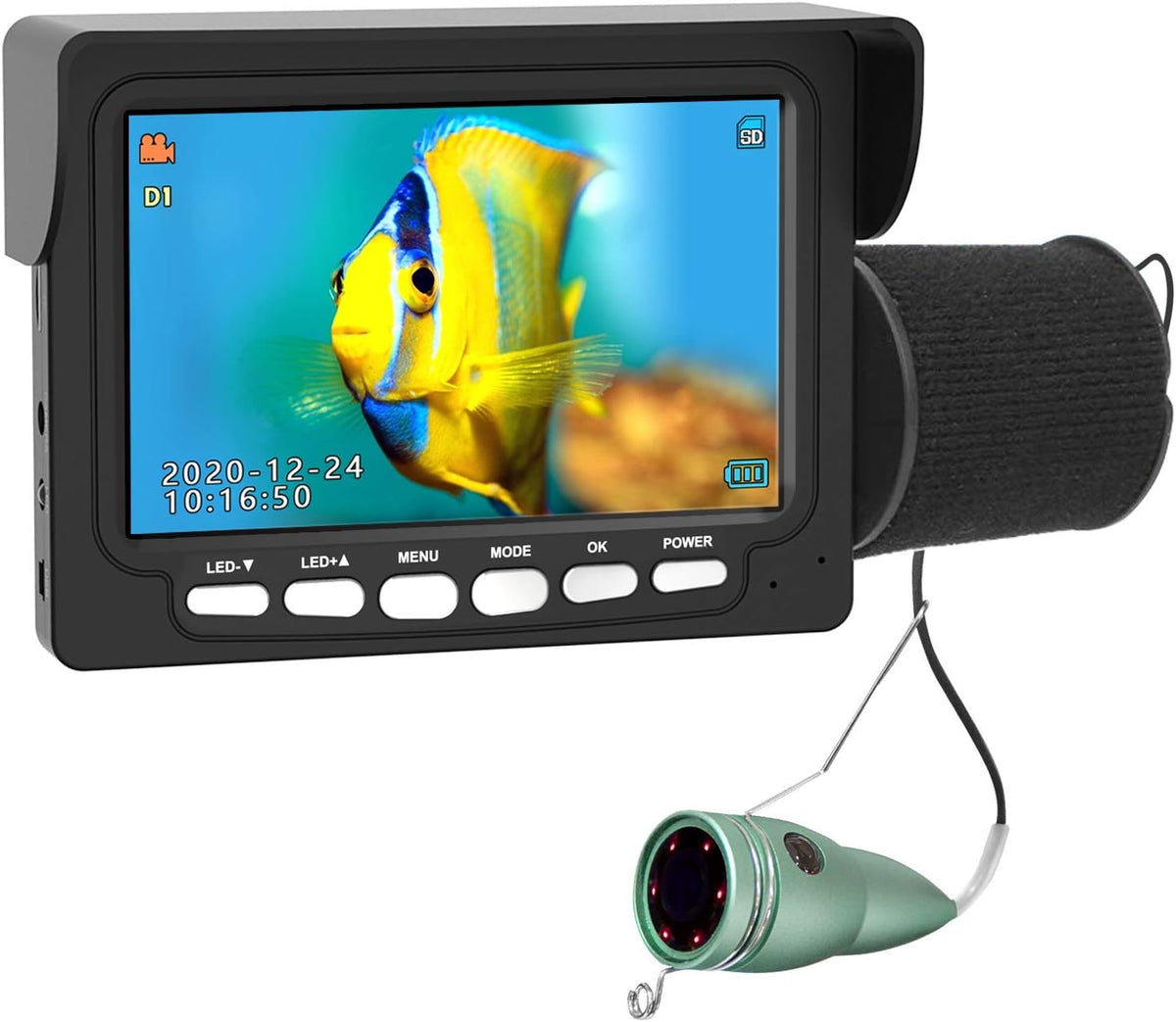 4.3 Inch IPS Monitor IP68 Waterproof Fish Camera with DVR C2673