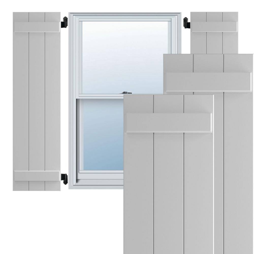 15x22W x 66x22H Exterior Composite Board-n-Batten Shutters (Per Pair), Primed B925