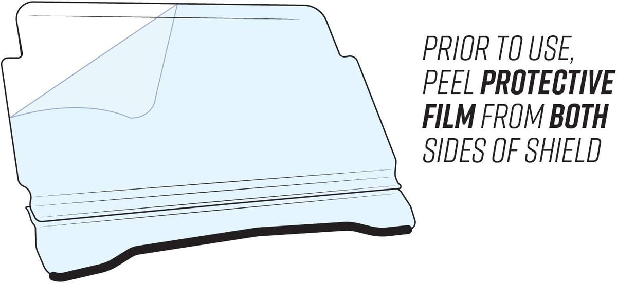 Scratch Resistant Flip/Fold Down 2-in-1 Windshield Y6599