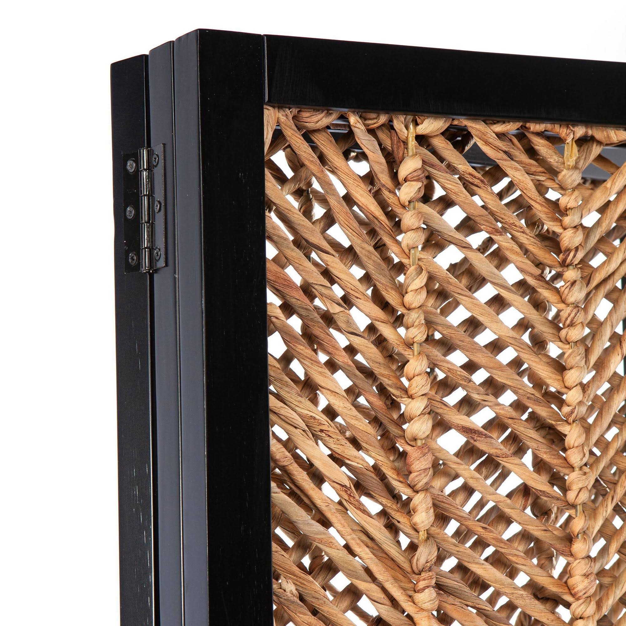 Woven Room Divider Black/Natural U140